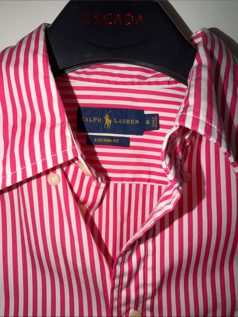 Ralph Lauren Pink and White Striped Button-Down Shirt - Picture 3 of 7